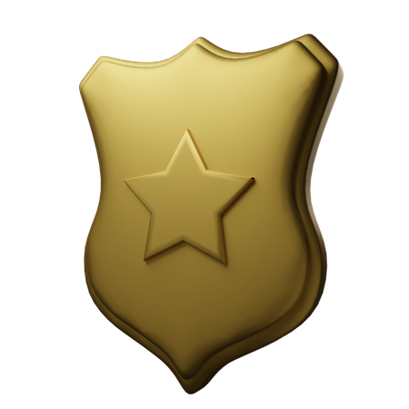 Plaque de policier  3D Icon