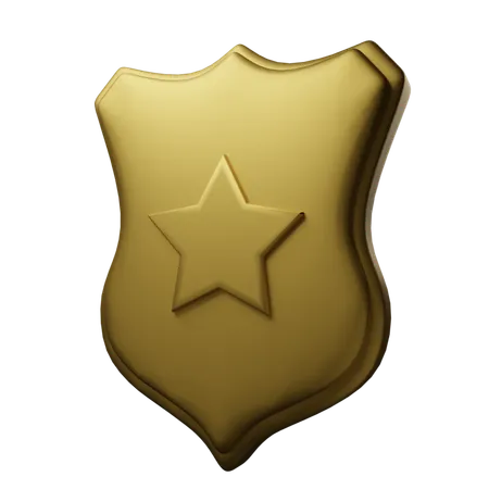 Plaque de policier  3D Icon