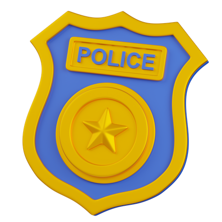 Plaque de policier  3D Icon