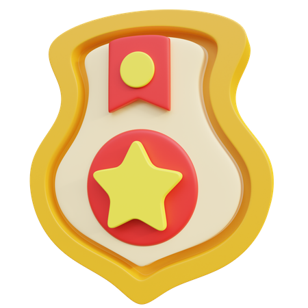 Plaque de policier  3D Icon