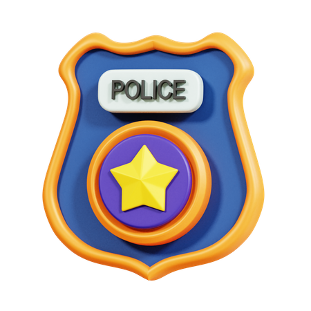 Plaque de policier  3D Icon