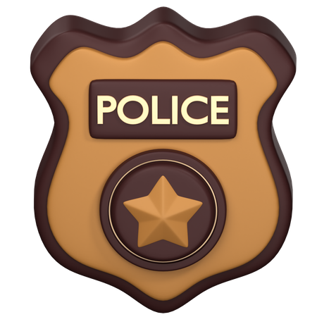 Plaque de policier  3D Icon