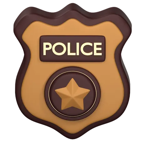 Plaque de policier  3D Icon