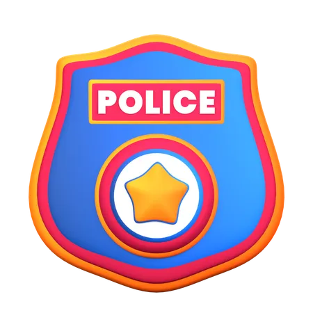 Plaque de policier  3D Icon