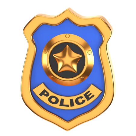 Plaque de policier  3D Icon