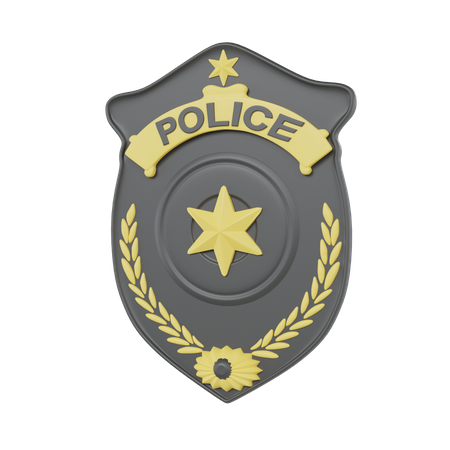 Plaque de policier  3D Icon