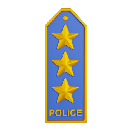 Insignes d'épaule de police  3D Icon