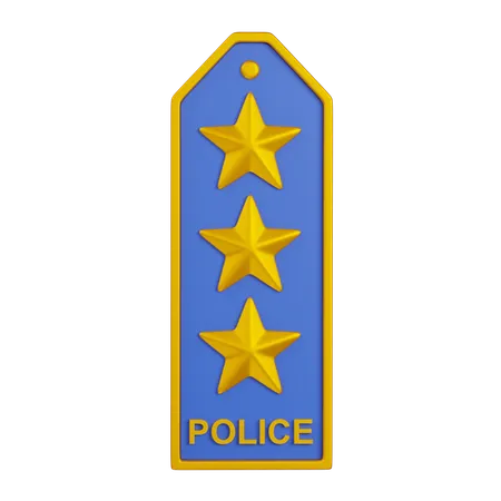 Insignes d'épaule de police  3D Icon