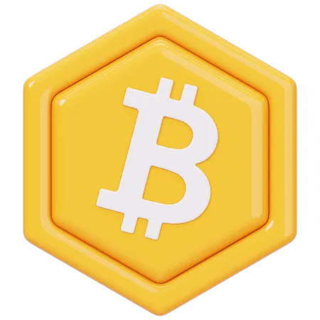 Insignia de Bitcoin (BTC)  3D Icon
