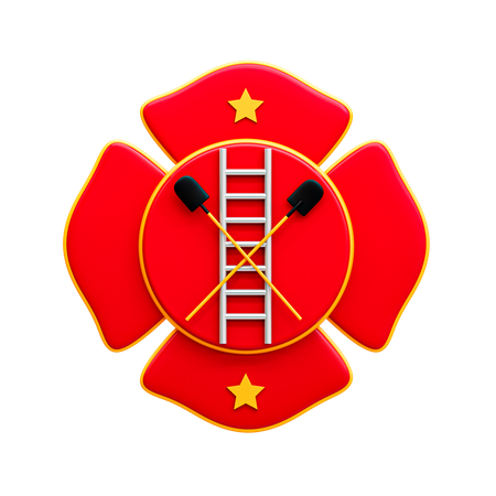 Insignia de bombero  3D Illustration