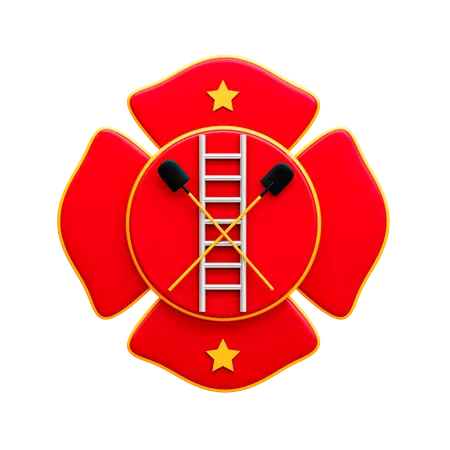 Insignia de bombero  3D Illustration