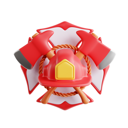 Insignia de bombero  3D Icon