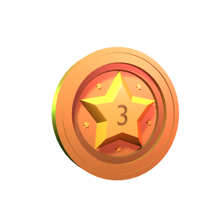 Insignia de bronce  3D Icon