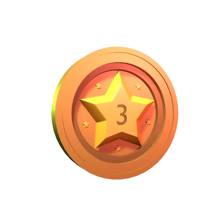 Insignia de bronce  3D Icon