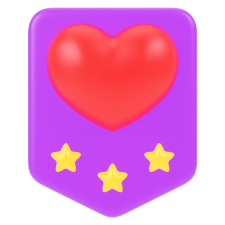 Insignia del corazón  3D Icon