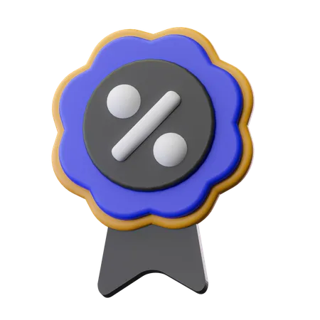 Insignia de descuento  3D Icon