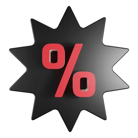Insignia de descuento  3D Icon