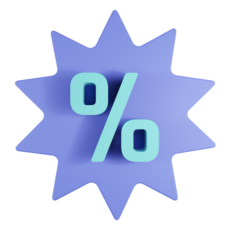Insignia de descuento  3D Icon