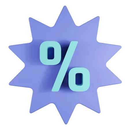Insignia de descuento  3D Icon