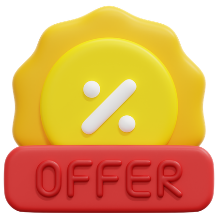 Insignia de descuento  3D Icon