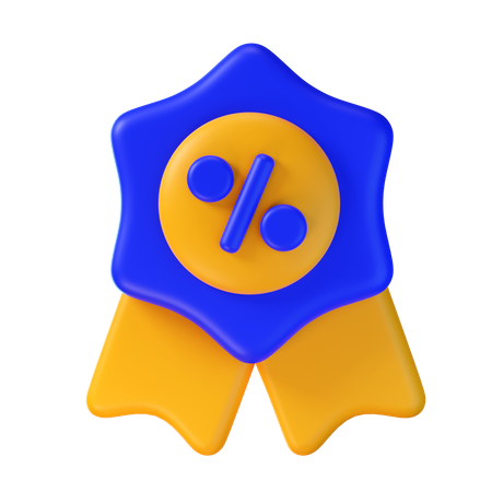 Insignia de descuento  3D Icon