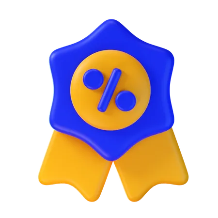 Insignia de descuento  3D Icon