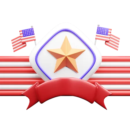 Insignia de estados unidos  3D Icon