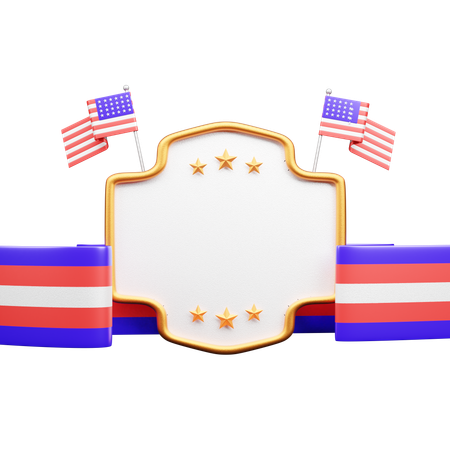 Insignia de estados unidos  3D Icon