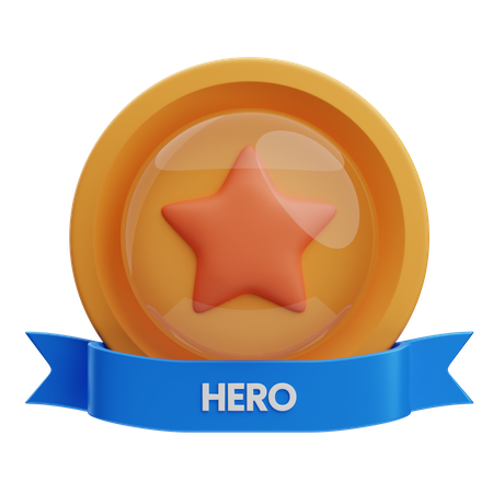 Insignia de héroe  3D Icon