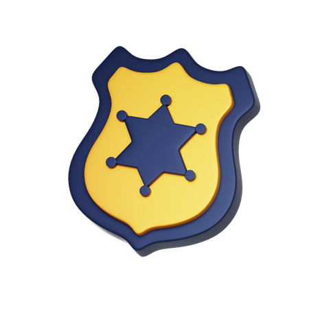 Insignia de oficial de seguridad  3D Icon