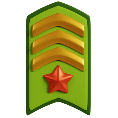 Insignia de rango militar  3D Icon