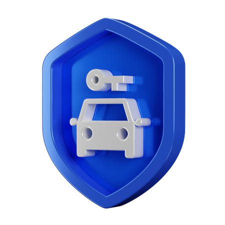 Insignia de seguridad del coche  3D Icon