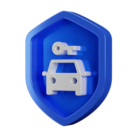 Insignia de seguridad del coche  3D Icon