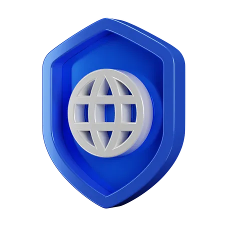 Insignia de seguridad web  3D Icon