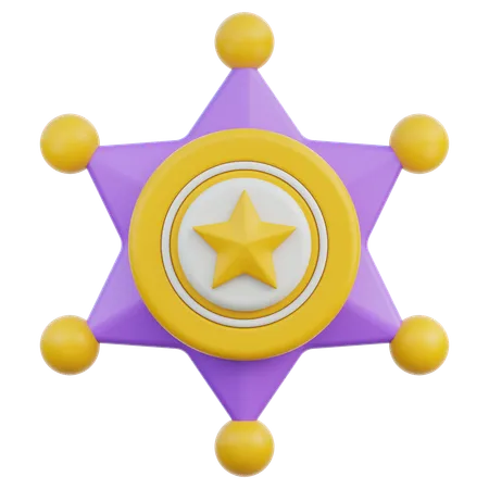 Insignia de sheriff 1  3D Icon