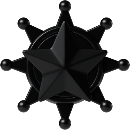 Insignia del sheriff  3D Icon