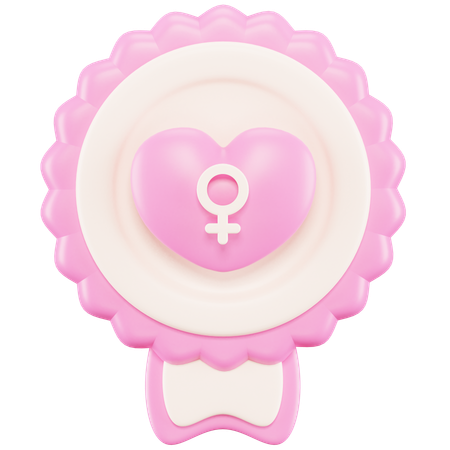 Insignia de símbolo femenino  3D Icon