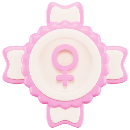 Insignia de símbolo femenino  3D Icon