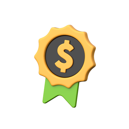 Insignia del dólar  3D Icon