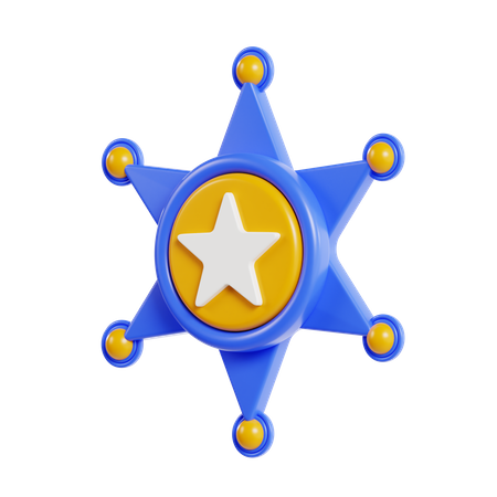 Insignia del sheriff  3D Icon