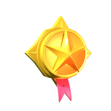 Insignia de oro  3D Icon