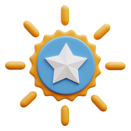 Insignia de estrella  3D Illustration