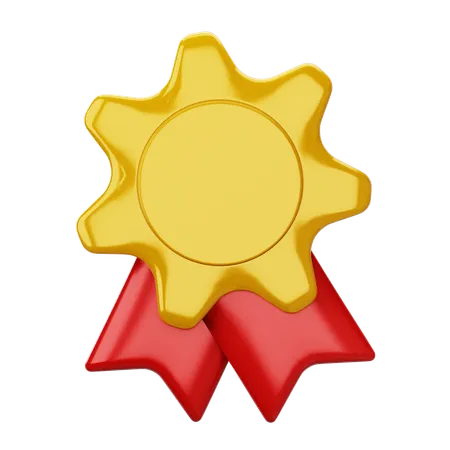 Medalla de estrella  3D Icon