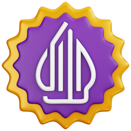 Insignia del logotipo halal  3D Icon