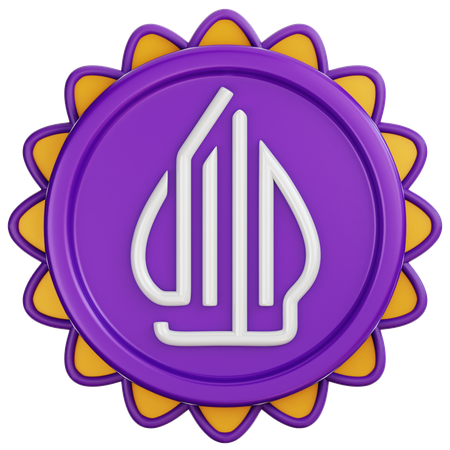 Insignia del logotipo halal  3D Icon