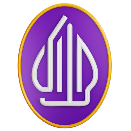 Insignia del logotipo halal  3D Icon