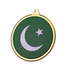 Insignia de medalla con la bandera de Pakistán