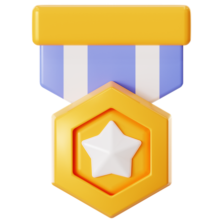 Insignia de oro  3D Icon