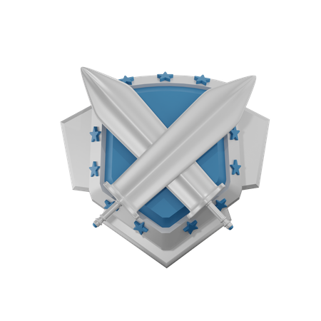 Insignia de nivel plateado  3D Icon