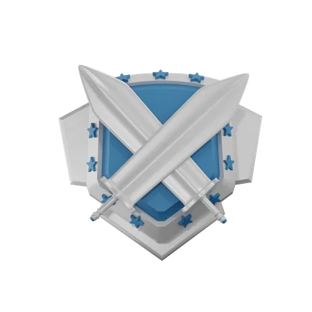 Insignia de nivel plateado  3D Icon